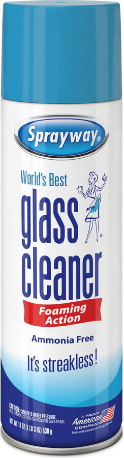 Spray bottle of streak-free glass cleaner for ornaments and mirrors