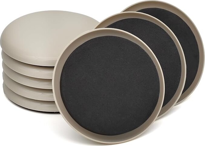 Set of round furniture sliders for moving heavy furniture easily after the holidays