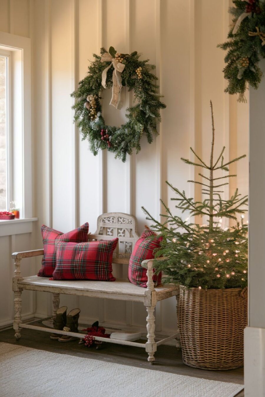 Cozy Entryway Christmas Decor Ideas That make Guest Feel Welcome ...