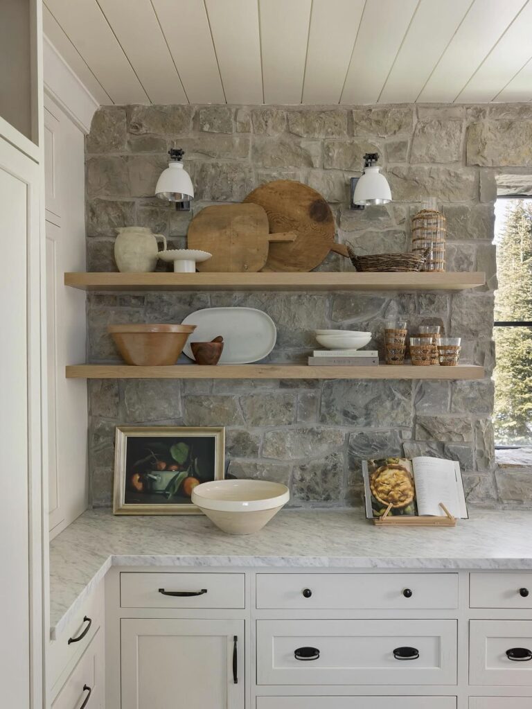 21 Open Kitchen Shelf Decor Ideas That Look Styled Not Cluttered